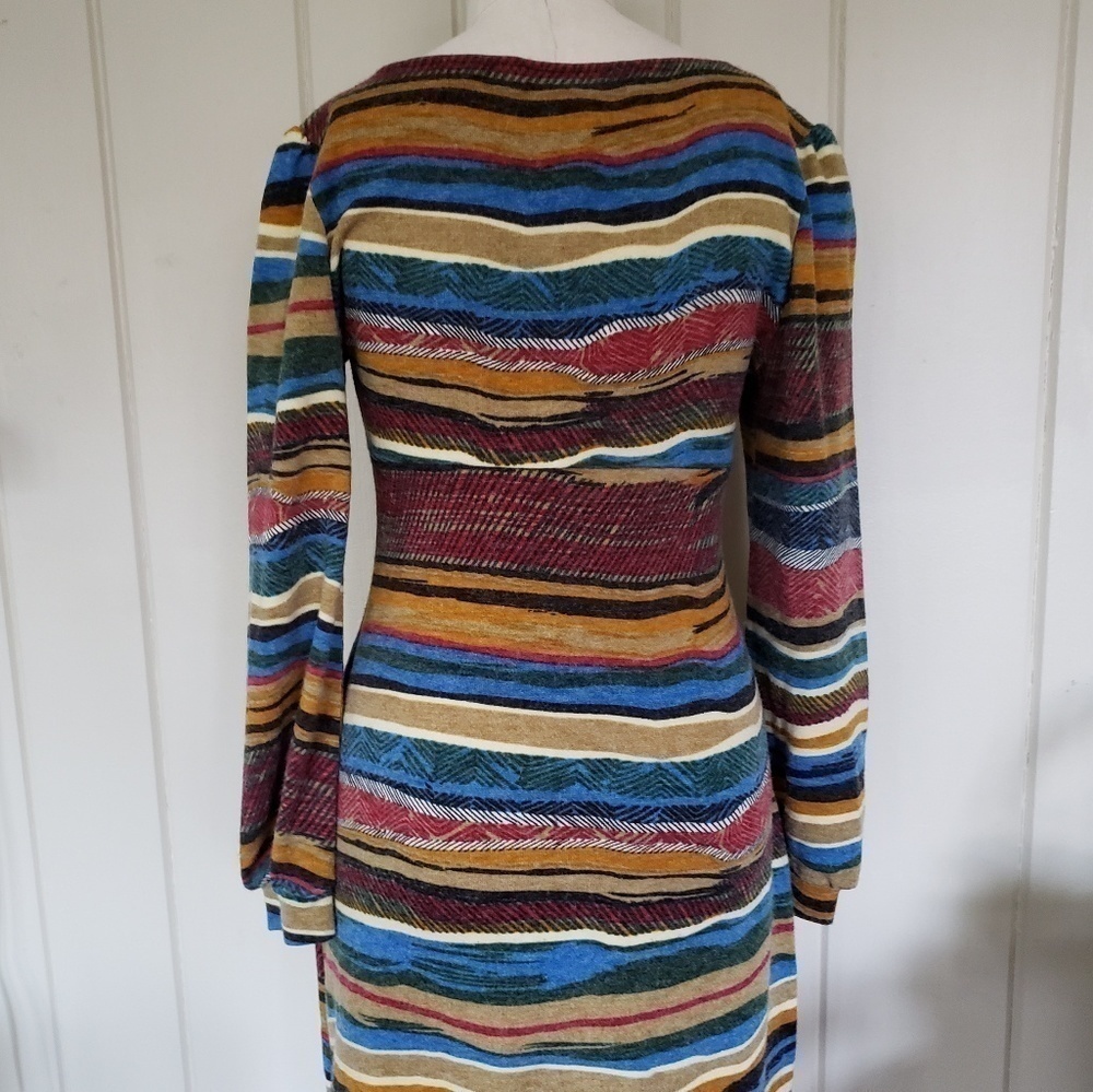 Pants Store Sweater Dress Size Medium Multi Color Long Sleeve Knit Fall Winter — image 7 of 8